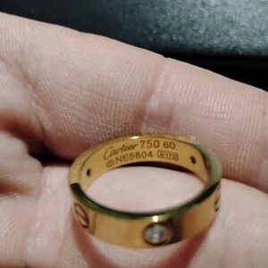Cartier Yellow Gold Ring with Diamond Detail